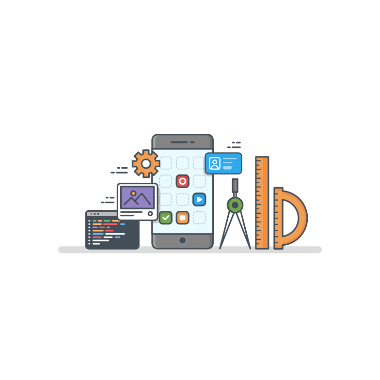 Immagine Vettoriale sviluppo di app in PNG e SVG in stile | Illustrazioni Icons8