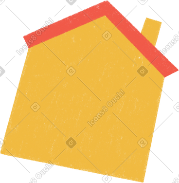 Yellow house PNG, SVG