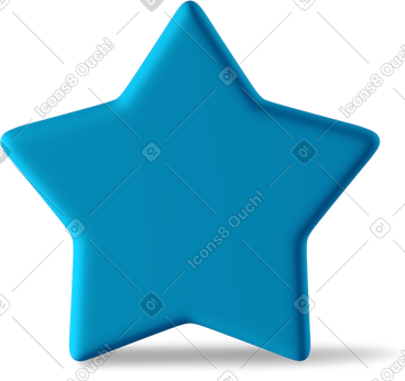 Blue star standing PNG, SVG