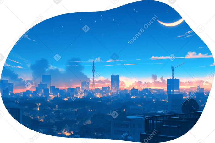 밤 도시의 불빛 배경 PNG, SVG
