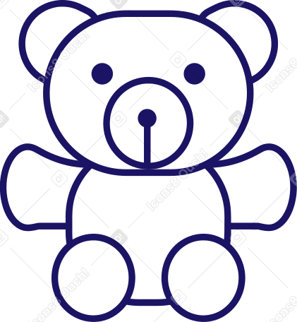 teddy bear stuffed toy Illustration in PNG, SVG