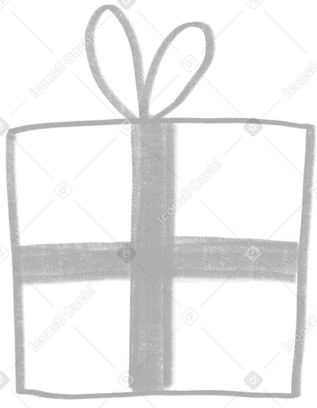 gray present Illustration in PNG, SVG