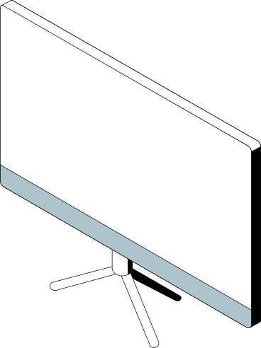 Monitor del computer su treppiede PNG, SVG