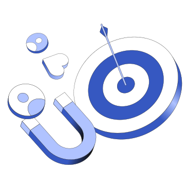 Magnet mit benutzersymbolen und ziel mit pfeil PNG, SVG