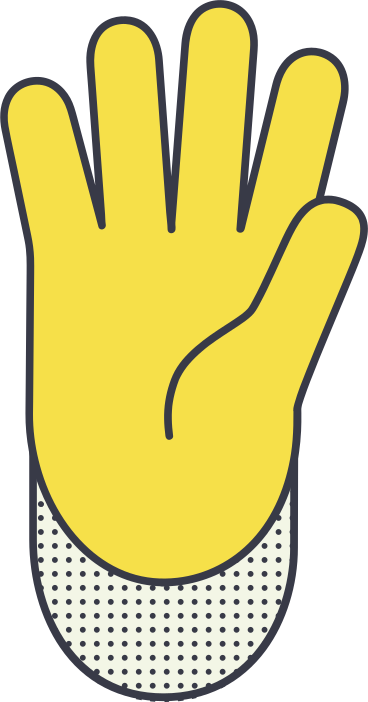 hello hand PNG, SVG