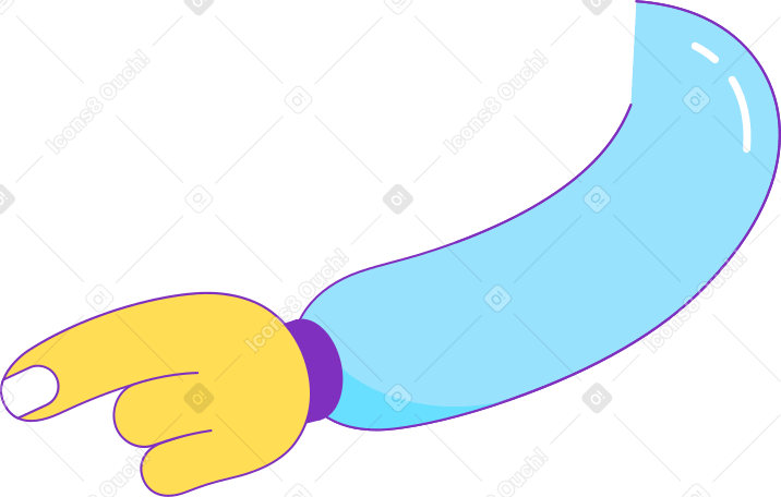hand of a guy pointing somewhere Illustration in PNG, SVG