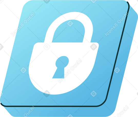 cubic lock icon в PNG, SVG