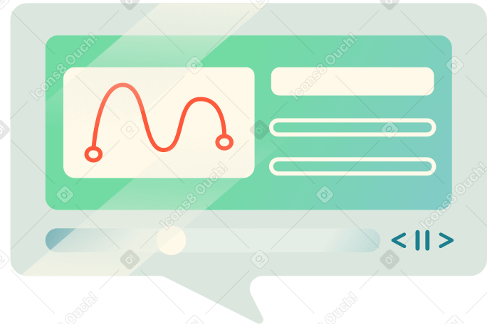 speech bubble with chart Illustration in PNG, SVG