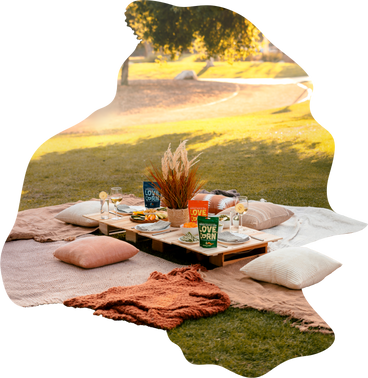 Background with a park and a picnic area PNG, SVG