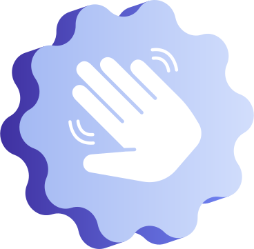 Object with waving hand в PNG, SVG