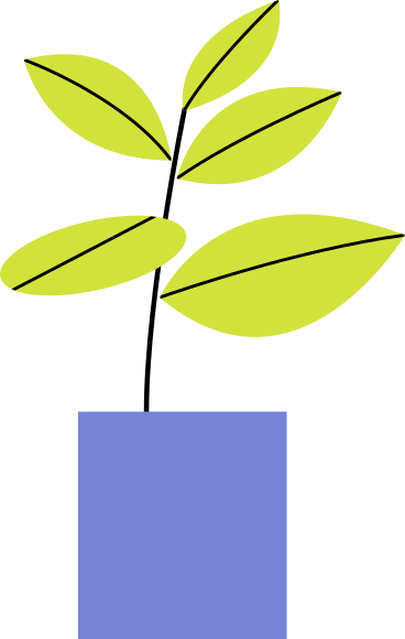 green plant in a pot animated illustration in GIF, Lottie (JSON), AE