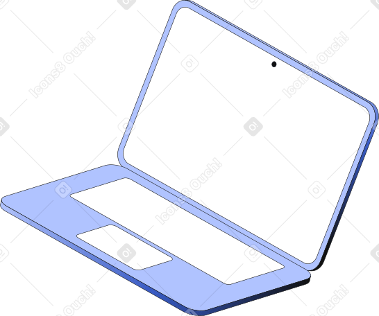 open laptop Illustration in PNG, SVG