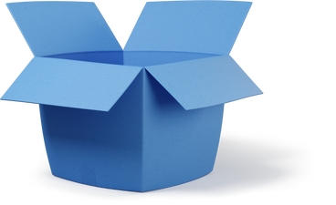 Blue open box PNG, SVG