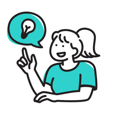 Woman having an idea PNG, SVG