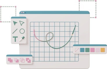 Экран инструментов дизайнерской программы в PNG, SVG