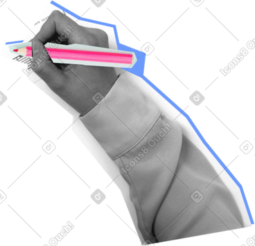Hand with a pencil PNG, SVG