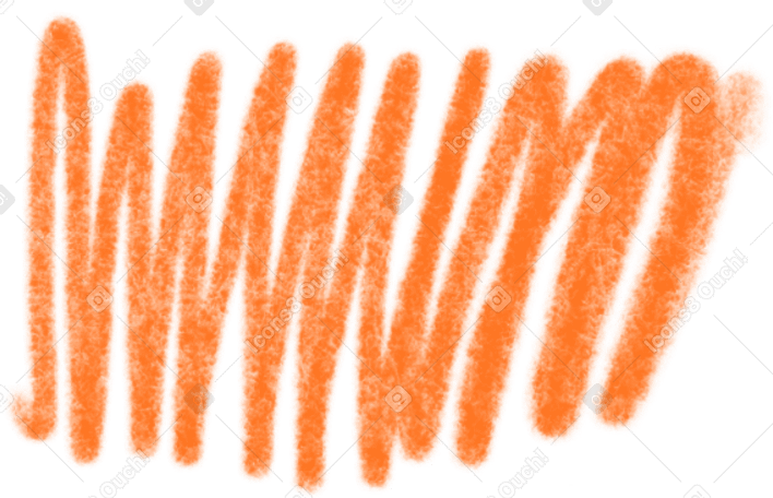orange scribble PNG, SVG