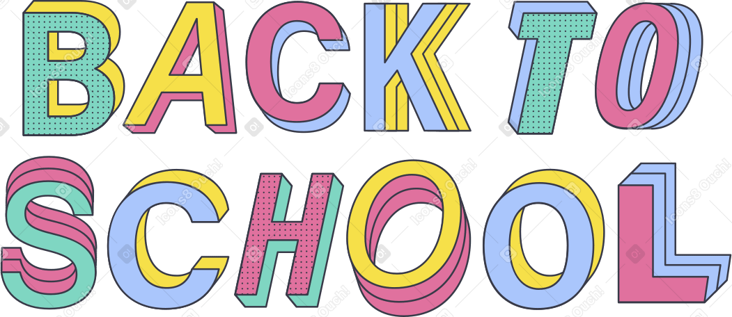 lettering back to school PNG、SVG