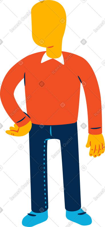 Man standing PNG, SVG