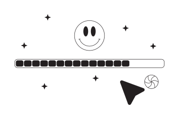 Смайлик над полосой загрузки в PNG, SVG