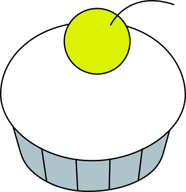 cherry cupcake PNG, SVG