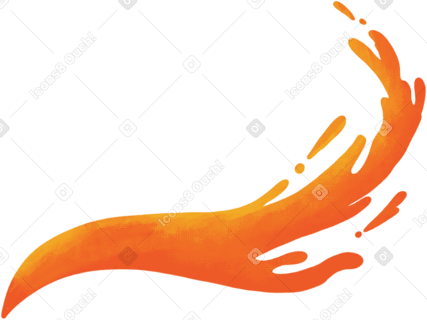 Orangefarbener farbverlaufsspritzer PNG, SVG