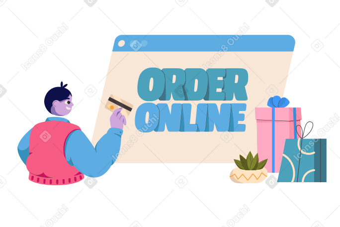 Order online Illustration in PNG, SVG