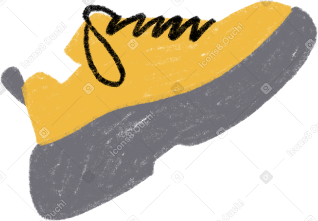 yellow sneaker Illustration in PNG, SVG
