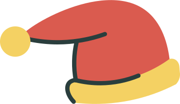 Vista posteriore del cappello di natale PNG, SVG