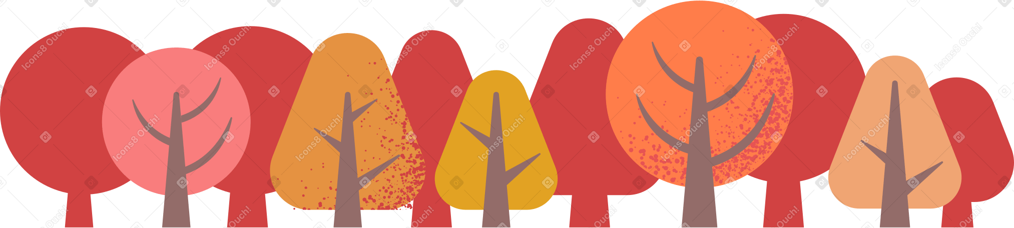 autumn forest Illustration in PNG, SVG