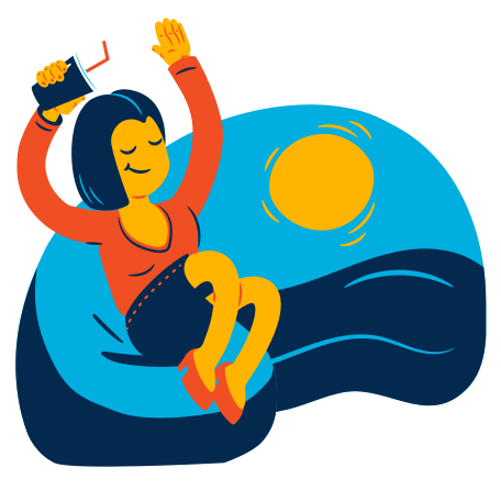 Vacation by the sea Illustration in PNG, SVG