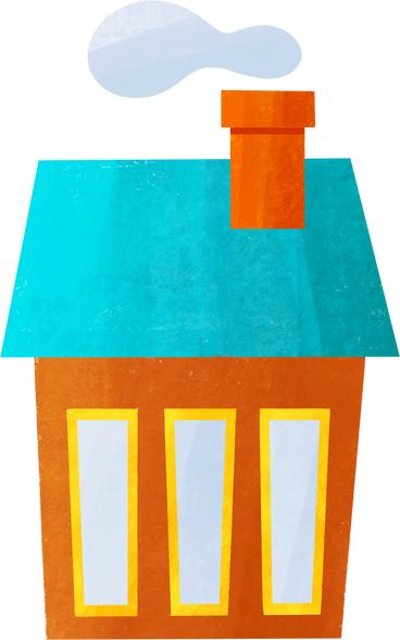 country house with smoke from the chimney PNG, SVG