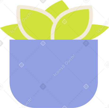 small cactus in a pot Illustration in PNG, SVG