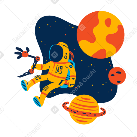 Space adventures Illustration in PNG, SVG