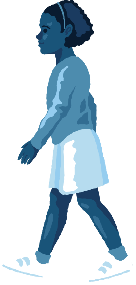 歩く女の子 のpngとsvgでのイラスト