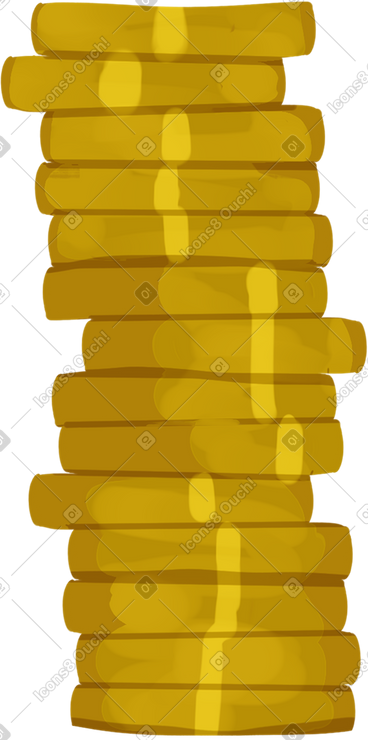 Big stack of coins PNG, SVG