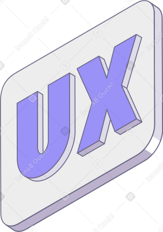 Letras ux no texto da placa PNG, SVG