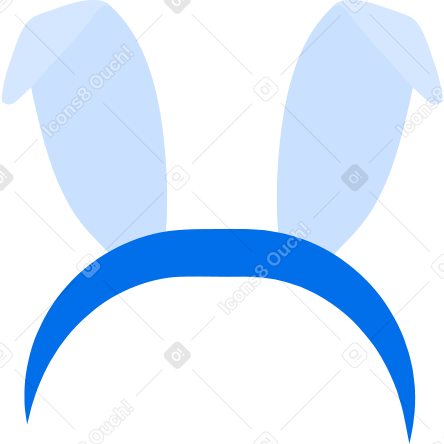 headband with ears Illustration in PNG, SVG