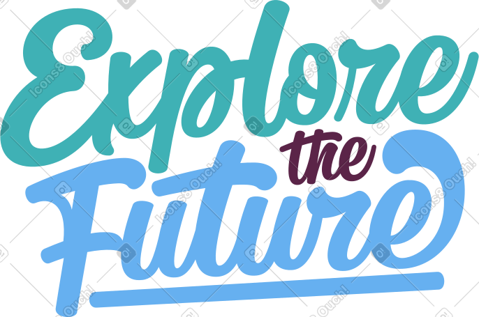 lettering explore the future PNG, SVG