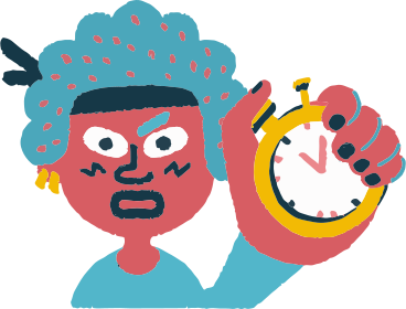 woman holding timer PNG, SVG