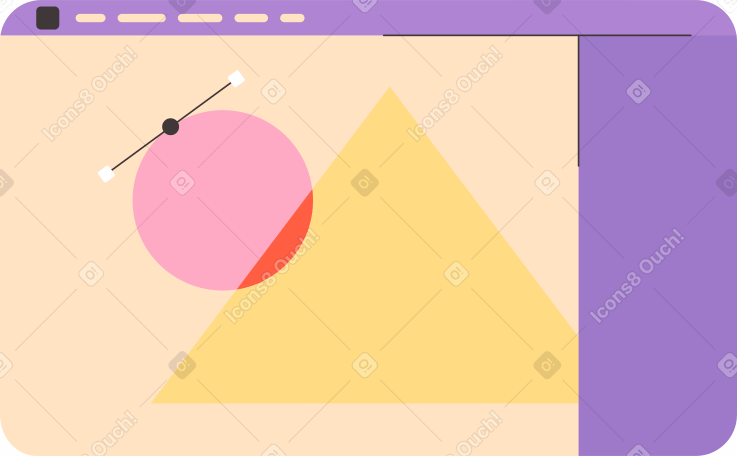 browser window with diagrams Illustration in PNG, SVG