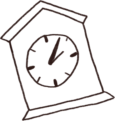 Wooden clock PNG, SVG