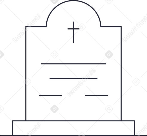 headstone Illustration in PNG, SVG