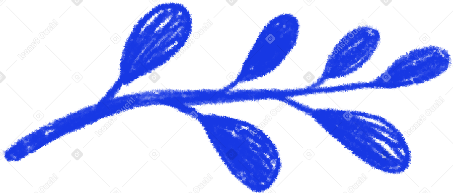 little blue twig with leaves в PNG, SVG