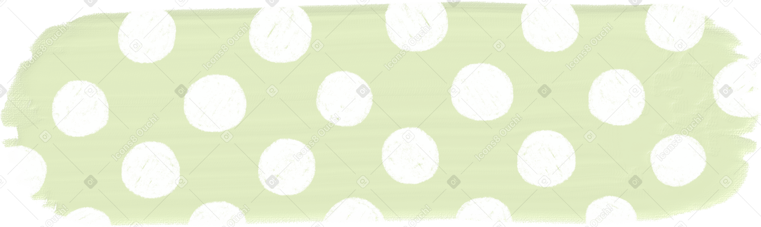 green polka dot washi tape sticker PNG, SVG