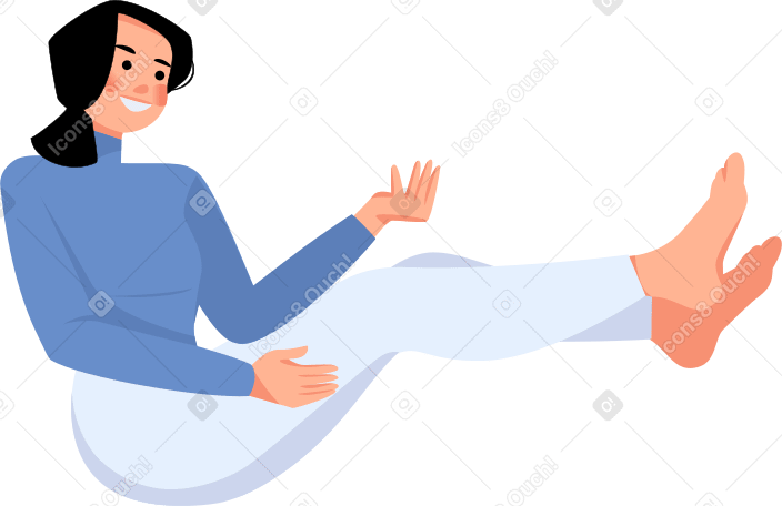 sitting girl with her legs up в PNG, SVG