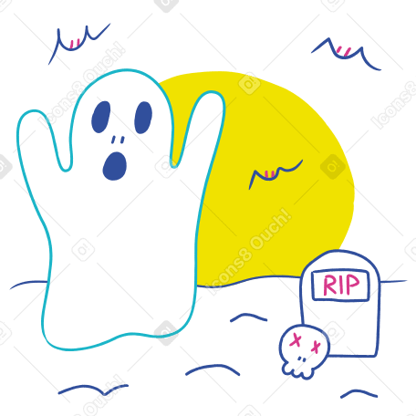 Призрак хэллоуина в PNG, SVG