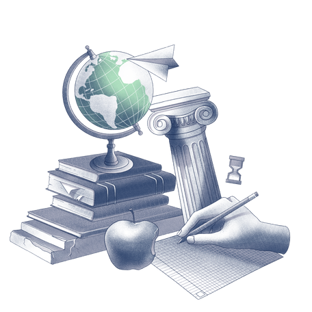 Books and study items Illustration in PNG, SVG