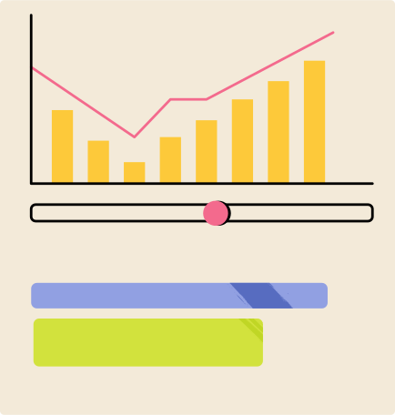 board with graph and scales Illustration in PNG, SVG