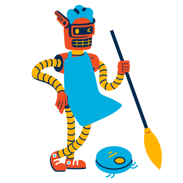 Cleaning robot PNG, SVG